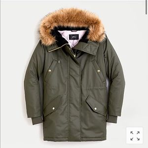 Jcrew Perfect Winter Parka with Fur Hood
